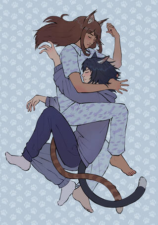 Shimamura (Adachi to Shimamura) and Miyagi (Shuukura) commission work Shimamura (Adachi to Shimamura) and Miyagi (Shuukura) commission work